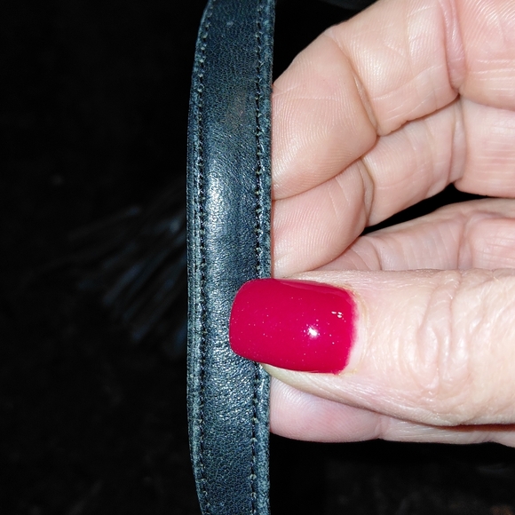 Vtg Bally Checkered Patent & Matte Black Leather Crossbody VGVC! - Picture 8 of 13